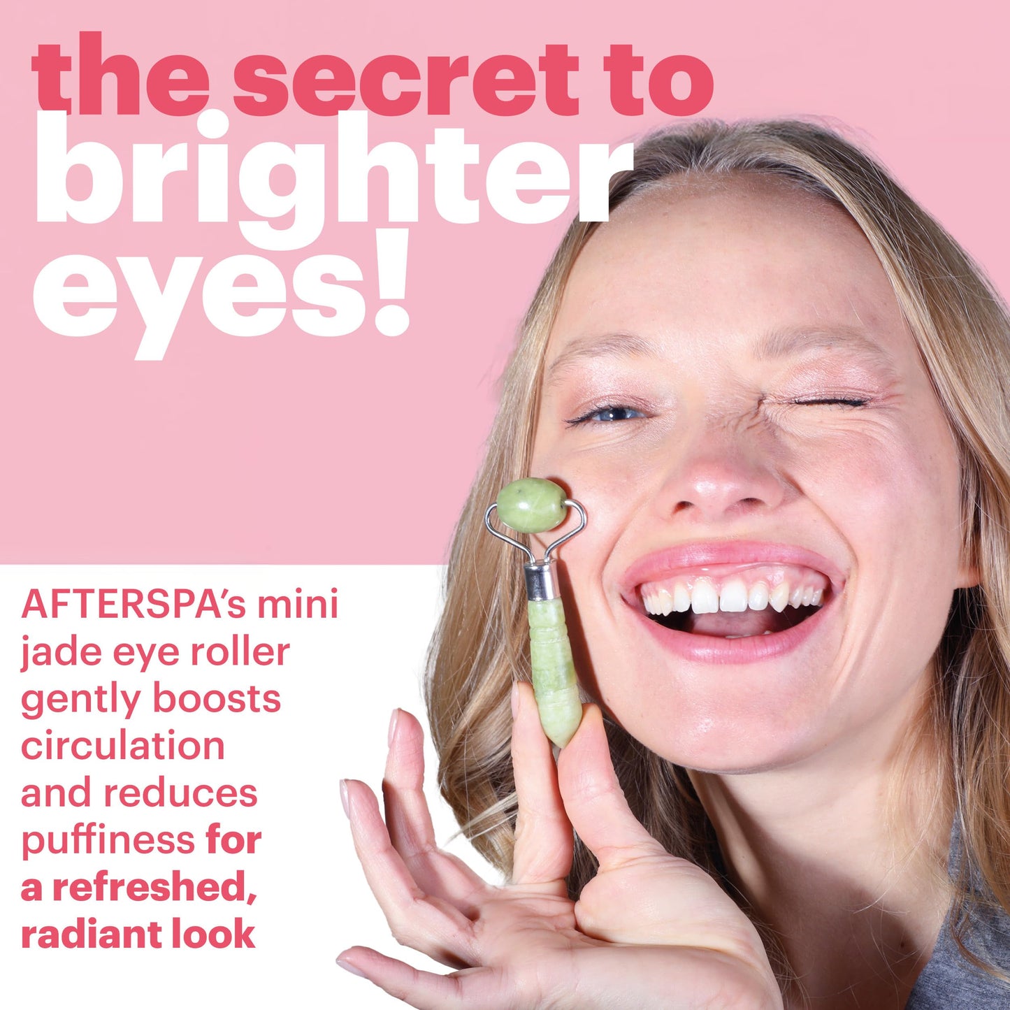 Mini Jade Eye Roller by Afterspa, Preppy Skincare, Gua Sha Facial Tools, Spa Self Care Gifts for Women, Facial Skin Care Products, Vegan and Cruelty Free, Pack of 6