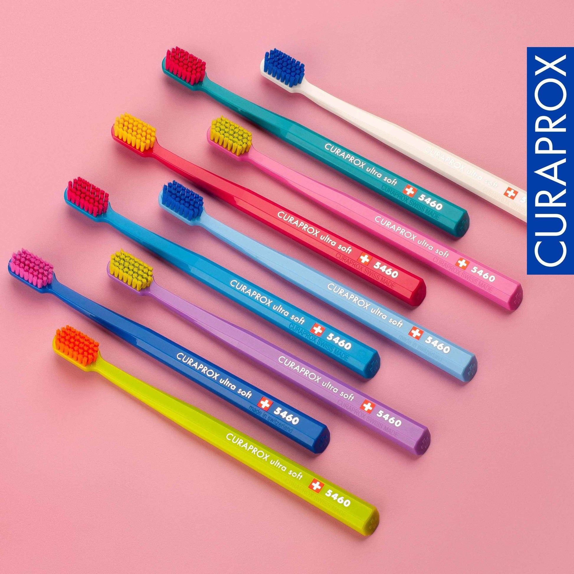 Curaprox CS 5460 Ultra-Soft Toothbrush – for Sensitive Teeth & Gums | Gentle Plaque Removal | 3-Pack |Random Colour