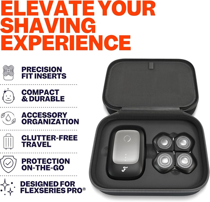 FlexSeries® Pro Travel Case - Durable Head Shaver Protection & Organized Storage | Compact & Portable Design