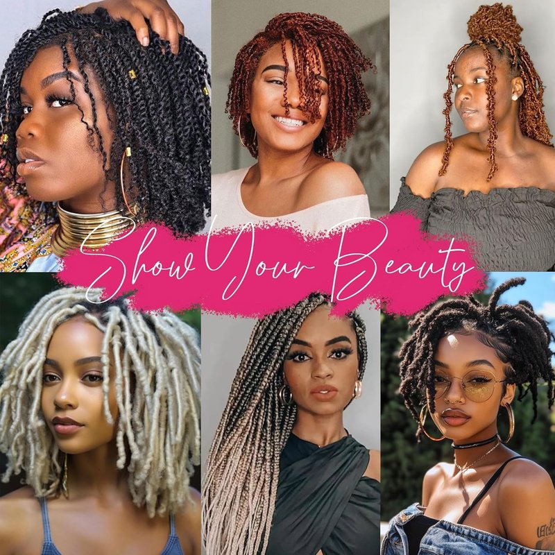EV&ET Pre-sretched Afro Kinkys Bulk Human Hair Human Hair for Locs/Twists/Braids/Repair Locs Afro Kinky Curly Bulk Can Bleach And Dye(#4,14inch 50g)