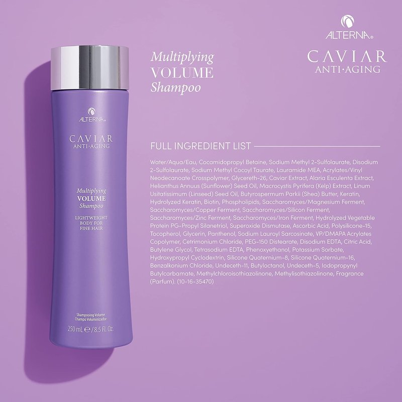 Alterna CAVIAR Anti-Aging Volume Shampoo - Boosts Thickness for Fine, Limp Hair | Sulfate-Free Formula