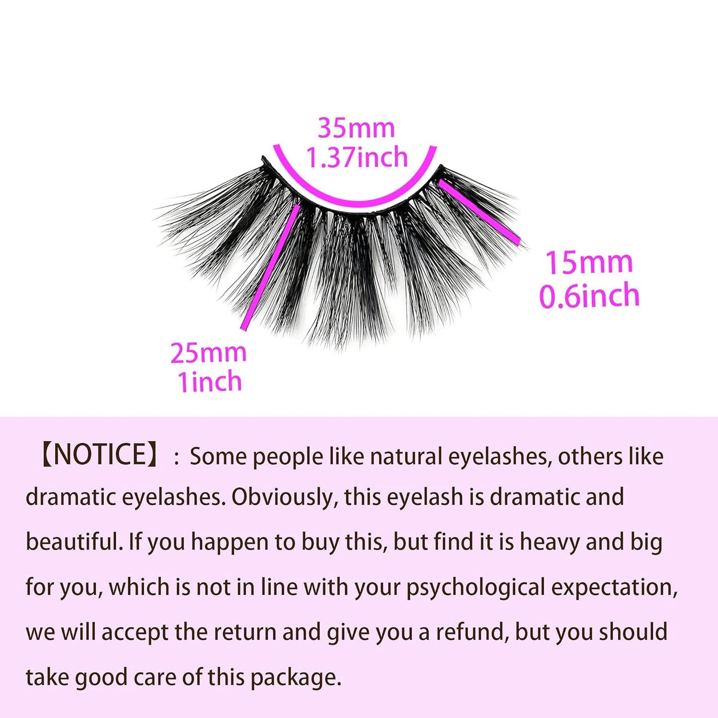 MIKIWI 25mm Lashes, Dramatic 6D Faux Mink Lashes, Fluffy Volume Eyelashes, Thick Crossed Lashes, Long Faux 25mm Mink Lashes (6D4-05)