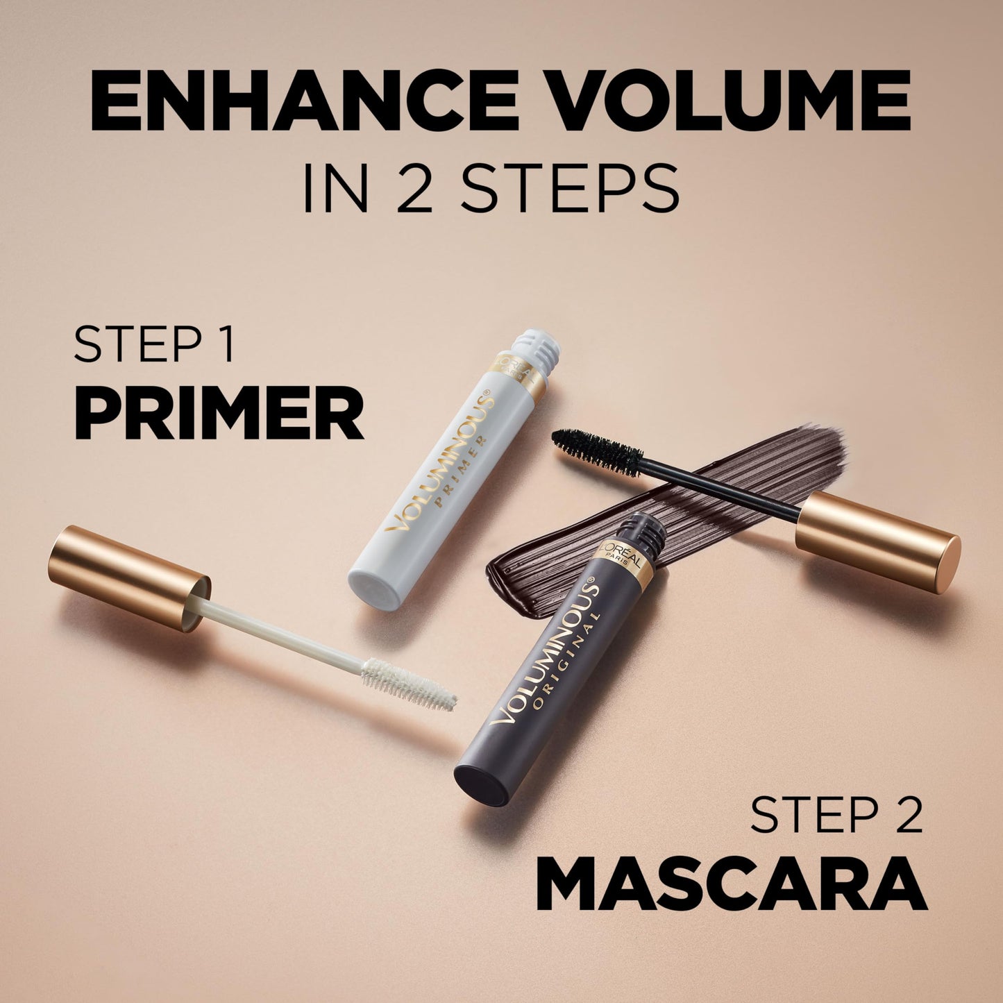 L’Oreal Paris Original Voluminous Mascara, Building Mascara Volume and Length Formula, Washable, Black Brown, 0.28 Fl Oz., 1 Count