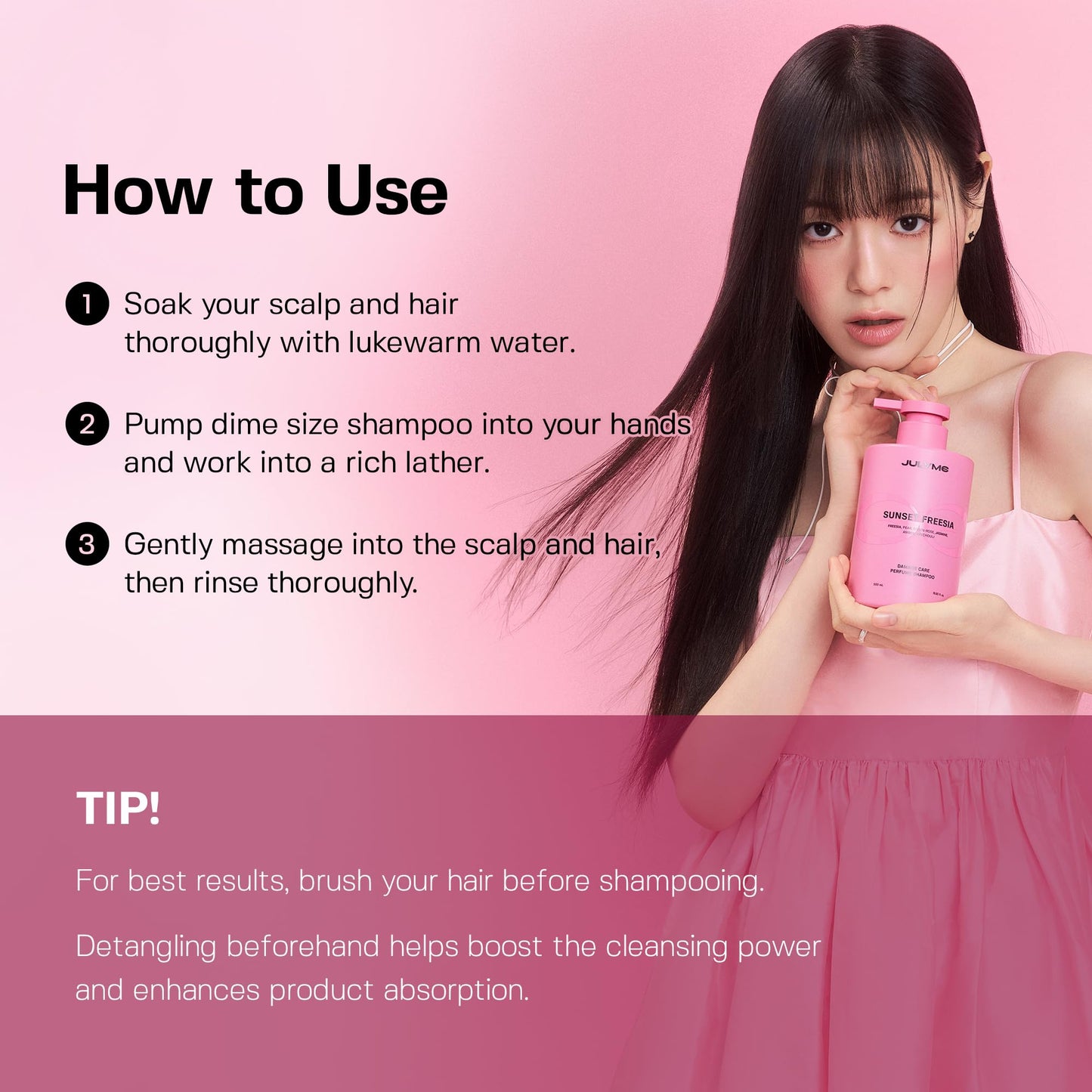 JULYME Perfume Shampoo for Damaged Hair-Sulfate Free, Collagen, Biotin, Volume Care, 500ml (Woody & Musk)