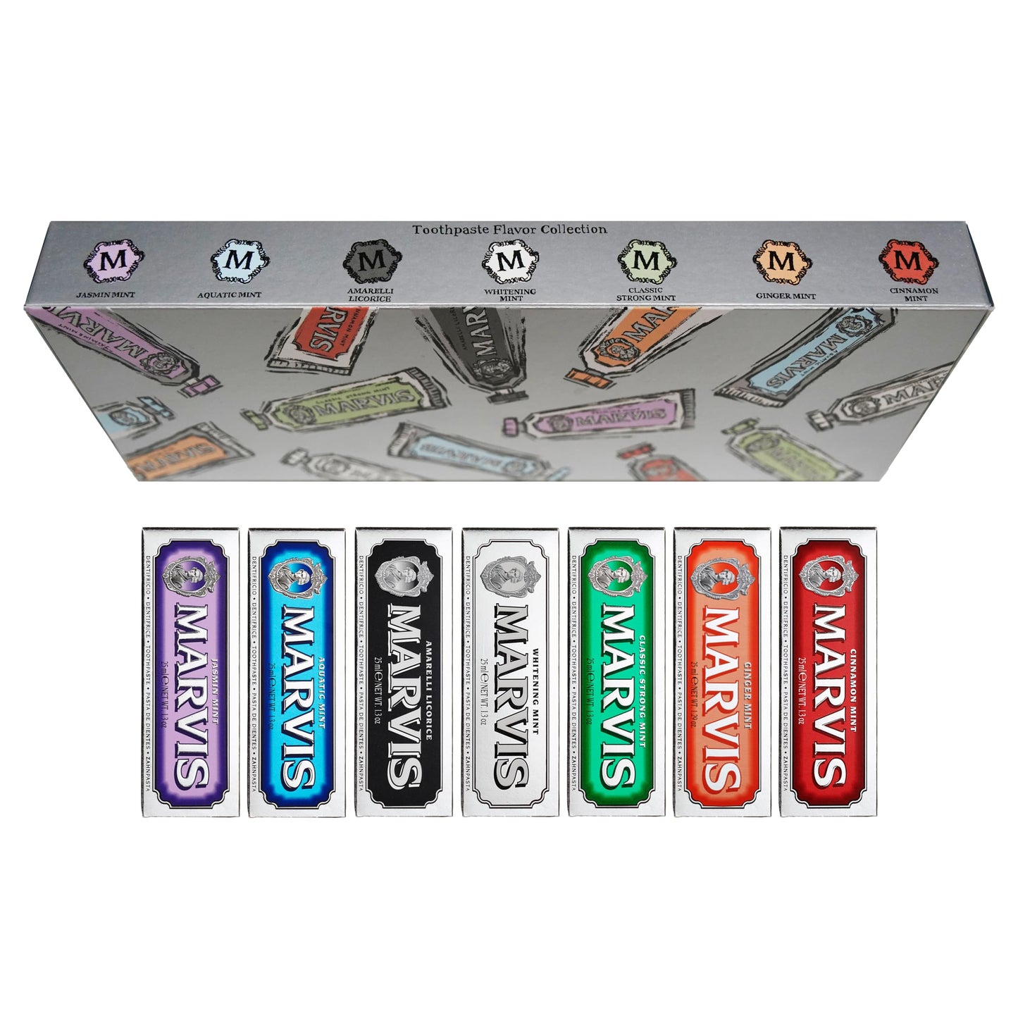 Marvis 7 Days of Flavor Limited Artist Edition Box, 7 tubes 25ml/1.3oz each