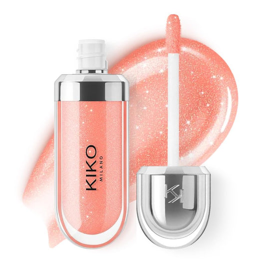 Kiko Milano 3D Hydra Lip Gloss – High Shine, Hydrating, Plumping, Non-Sticky, Moisturizing Lip Makeup – 03 Pearly Apricot – 6.5ml