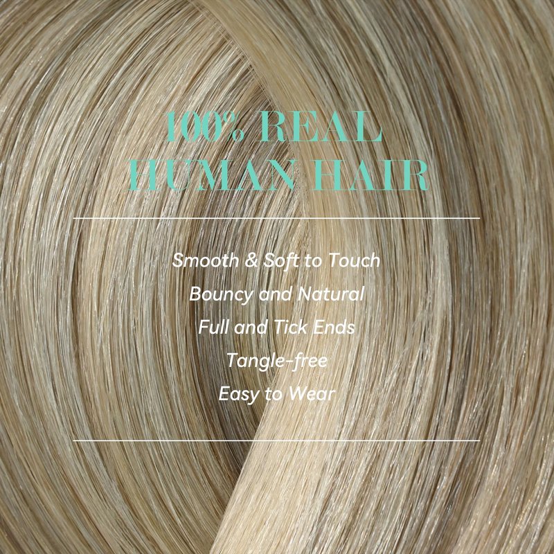 Ukira Ash Blonde Hair Extensions Clip in Real Human Hair, 12 Inch 75g 7pcs 18/613 Mixed Bleach Blonde Clip in Hair Extensions Real Human Hair, Natural Straight Remy Human Hair Clip ins for Women