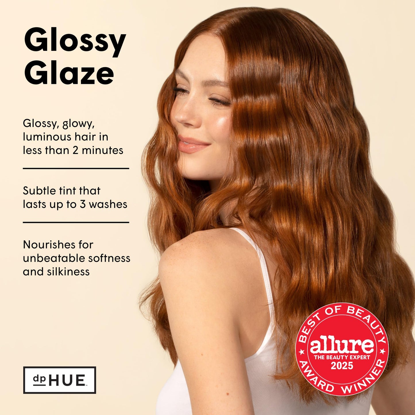 dpHUE Glossy Glaze, Copper - In-Shower Liquid Hair Gloss for Luminous Shine & Sheer Color - Paraben, SLS & SLES Sulfate Free - Leaping Bunny Certified