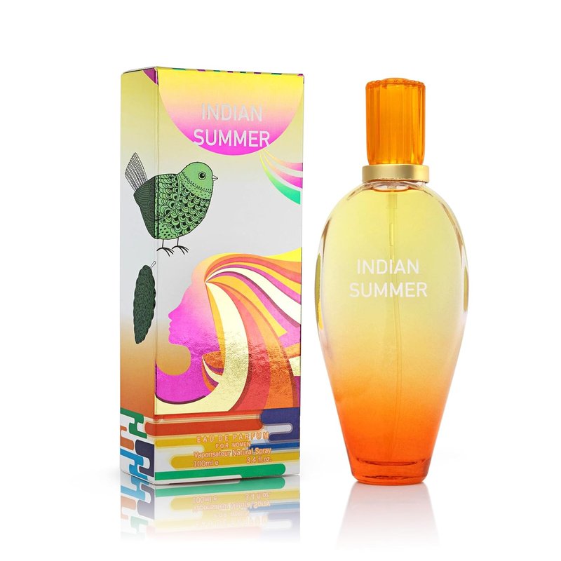 Indian Summer Perfume for Women - Tropical Mango, Nectarine & Coconut Scents - 3.4 Fl Oz, Natural & Paraben Free