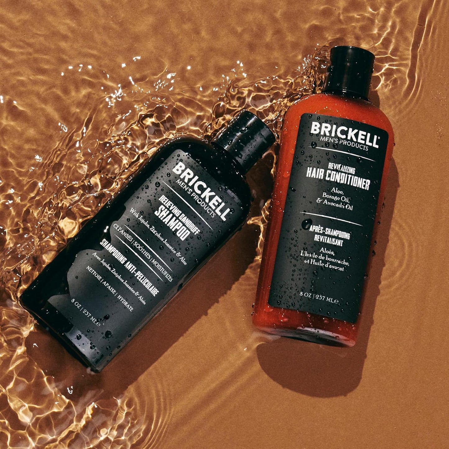 Brickell Men's Dandruff Shampoo & Conditioner Set - Salicylic Acid, Jojoba | Daily Hair Care Routine for Men