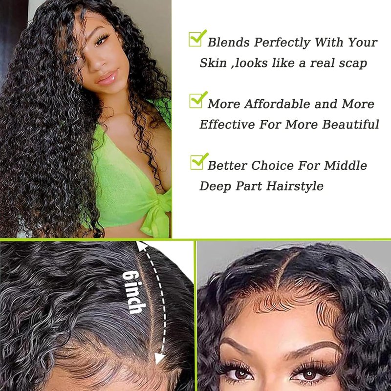 Kinky Curly Lace Closure - 100% Unprocessed Human Hair | 18 Inch, Pre-Plucked Hairline, Deep Middle Part