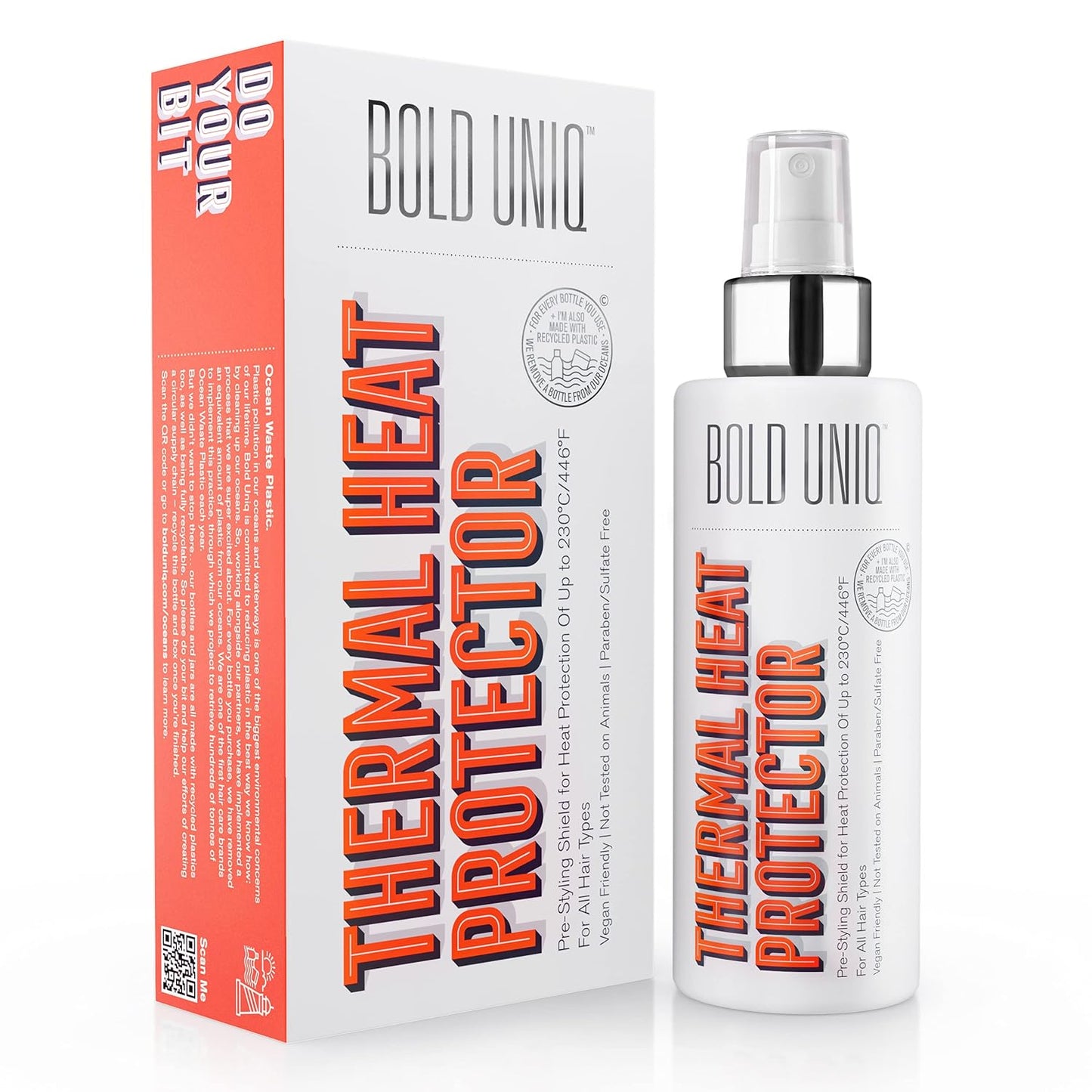 Heat Protectant Spray For Hair - Thermal Shield Up To 450ºF | Lightweight, Sulfate & Paraben Free - 5.9 Fl Oz