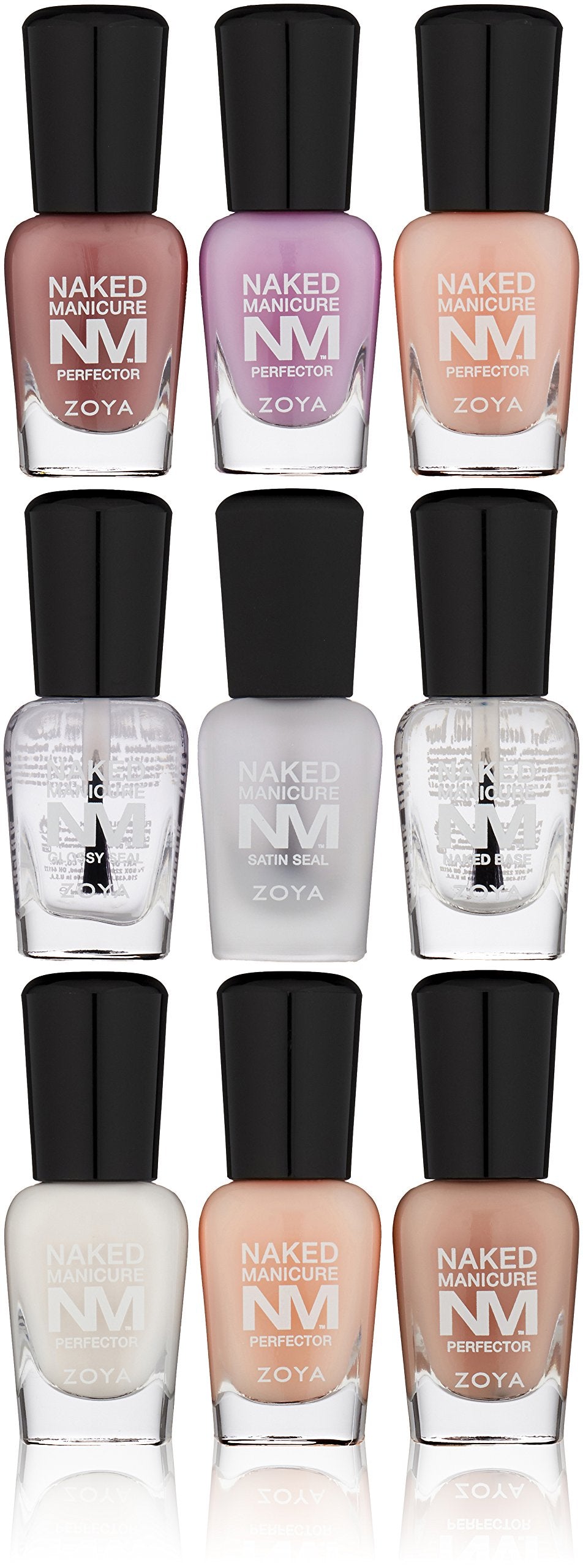 ZOYA Mini Pro Kit Coat, Assorted, 0.2 Fl Oz, Pack of 9
