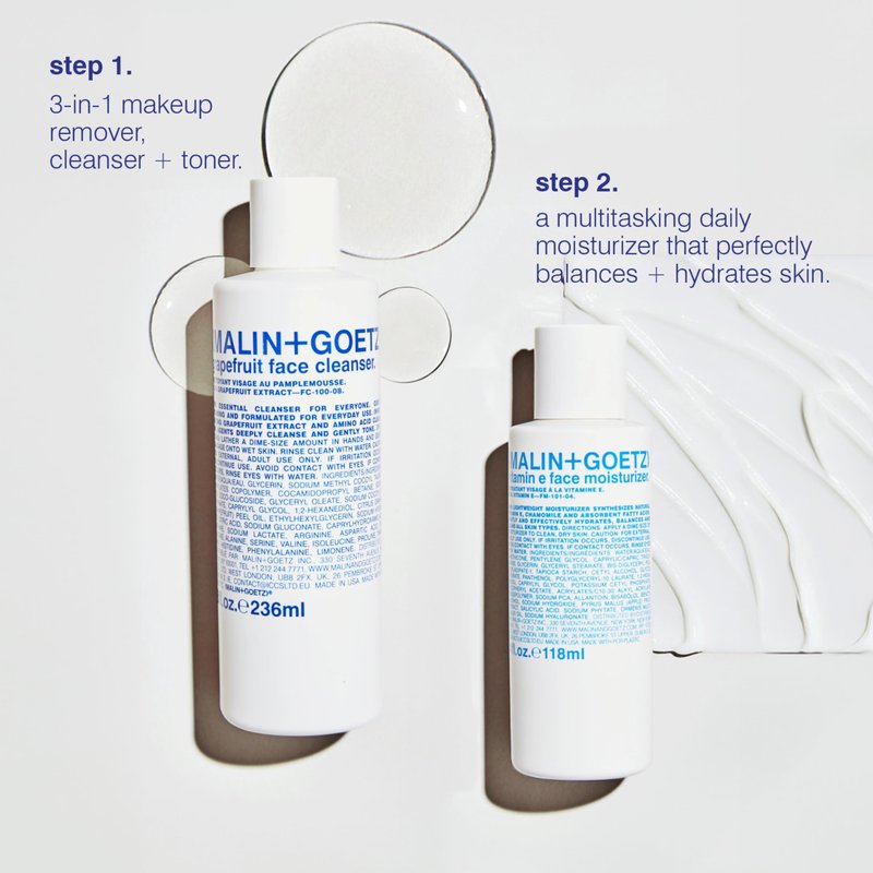 MALIN+GOETZ Vitamin E Face Moisturizer | Lightweight Hydrating Daily Face Cream Balancing All Skin Types | Fragrance-Free, Vegan | 4 Fl Oz