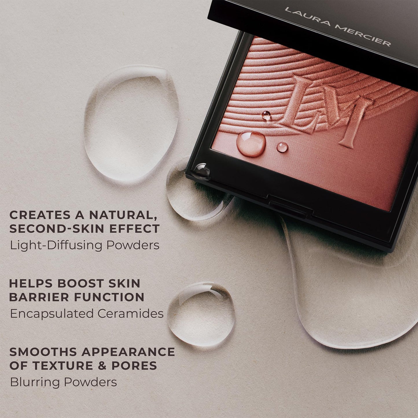 Laura Mercier Blush Color Infusion Duo, Matte & Luminous Powder Blush, Talc‑Free, 16HR Wear, Buildable Natural Finish, Passionfruit - Warm Pink
