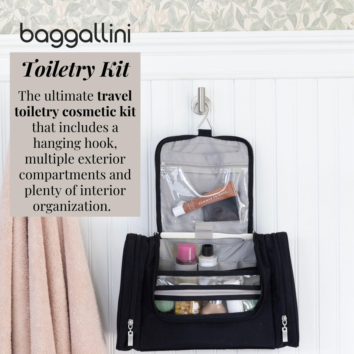 Baggallini Womens Toiletry Kit, French Navy