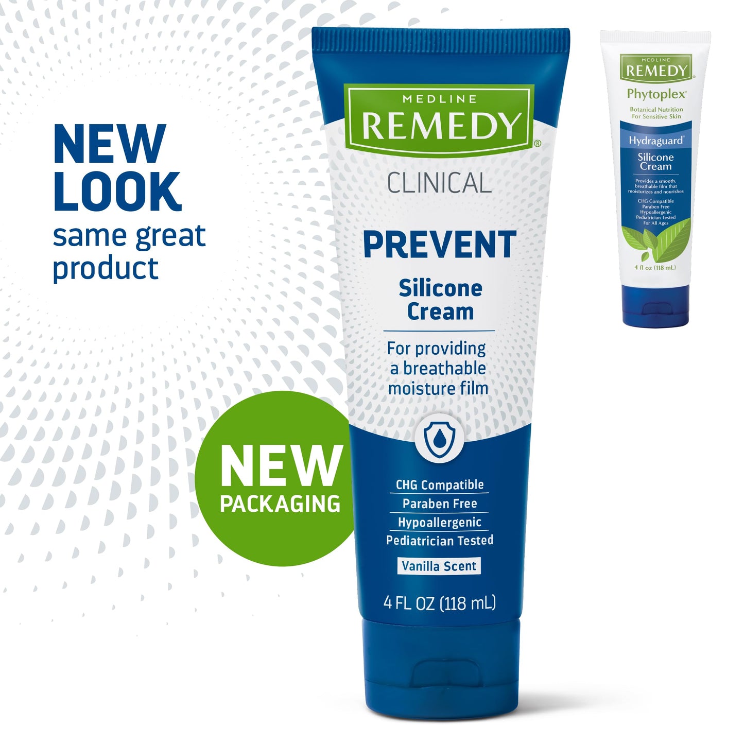 Medline Remedy Clinical Silicone Cream (4 oz Tube), Vanilla Scent, Breathable Film, Soothing, Moisturizing, Nourishing, Hydrating Skin Care, For Cracked, Chapped, Sensitive Skin (Pack of 3)