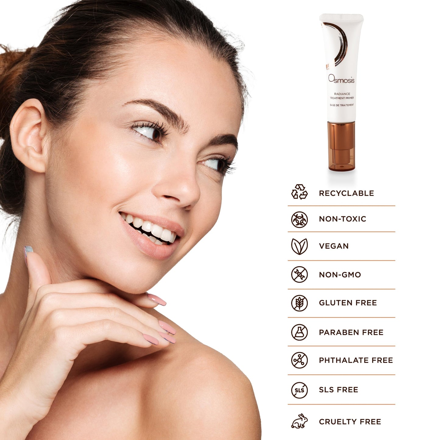 Osmosis Radiance Treatment Face Primer, Makeup Base, for Wrinkles and Pores, Oily Skin & Dry and Combination Skin, Easy to Blend Pore Filling Primer, 1 Fl Oz