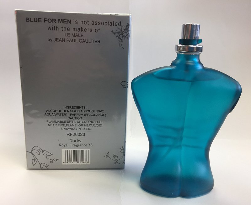Royal Fragrance Blue for Men, Our impression of Le Male by Jean Paul Gaultier 100ml 3.3 Oz