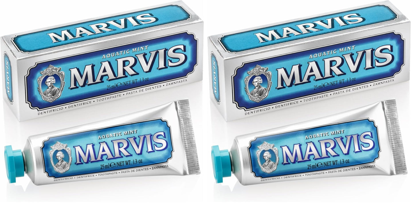 Marvis Aquatic Mint Toothpaste, 1.3 oz (Pack of 2)