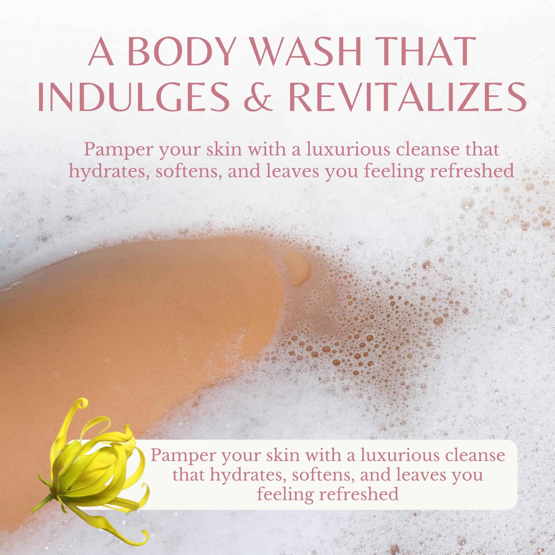 EDENIKA BOTANICALS Ylang Ylang Body Wash, Cleanses, Nourishes & Hydrates, Gentle Shower Gel for Dry and Sensitive Skin, Women & Men, Organic & Natural, 16 fl oz, 2-Pack