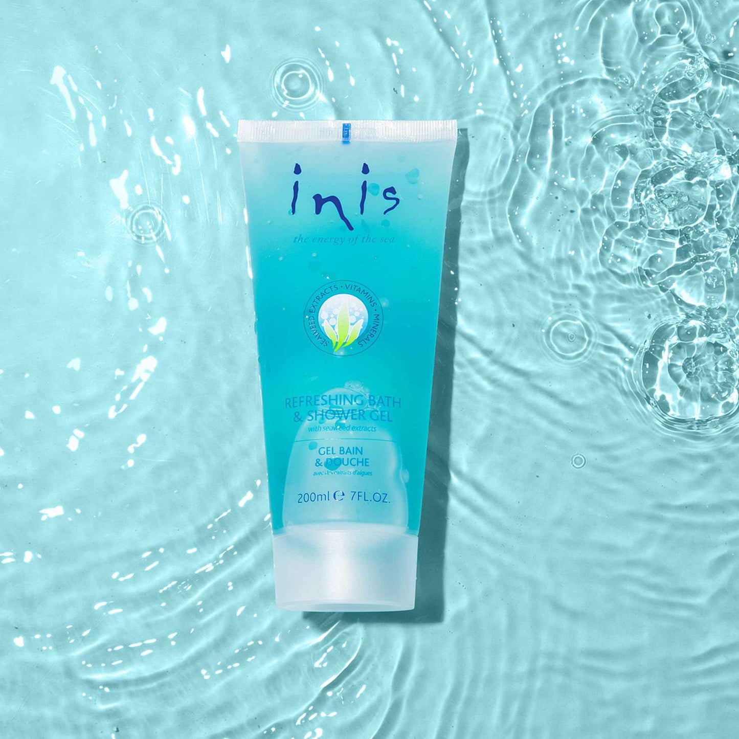 Inis the Energy of the Sea Refreshing Bath and Shower Gel - Sulfate Free Body Wash for Women and Men - Ocean Fresh Fragrance - 7 Fluid Ounce