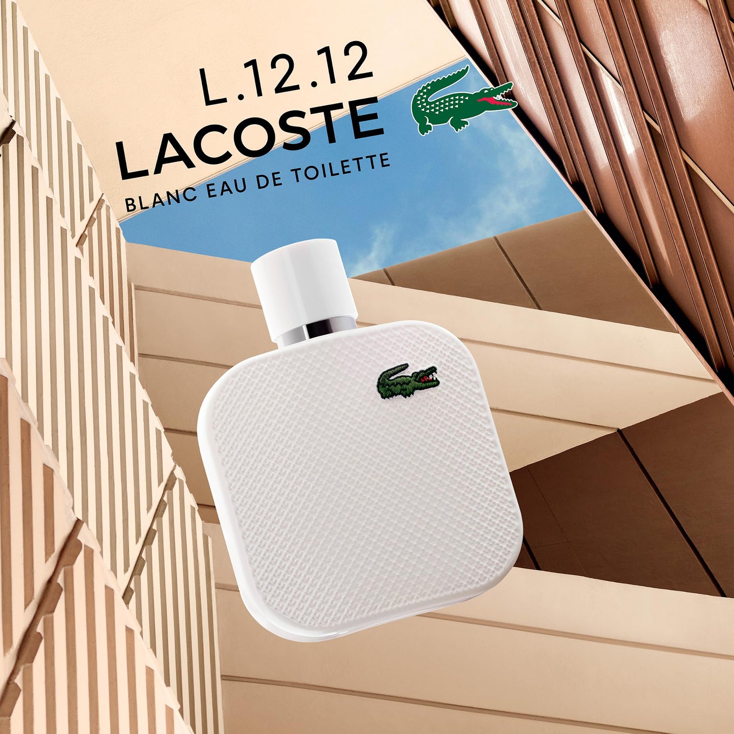 Lacoste - L.12.12 Blanc Eau de Toilette - Men's Fragrance - Woody Aromatic - With notes of Grapefruit, Tuberose & Vetiver - 1.7 Fl Oz