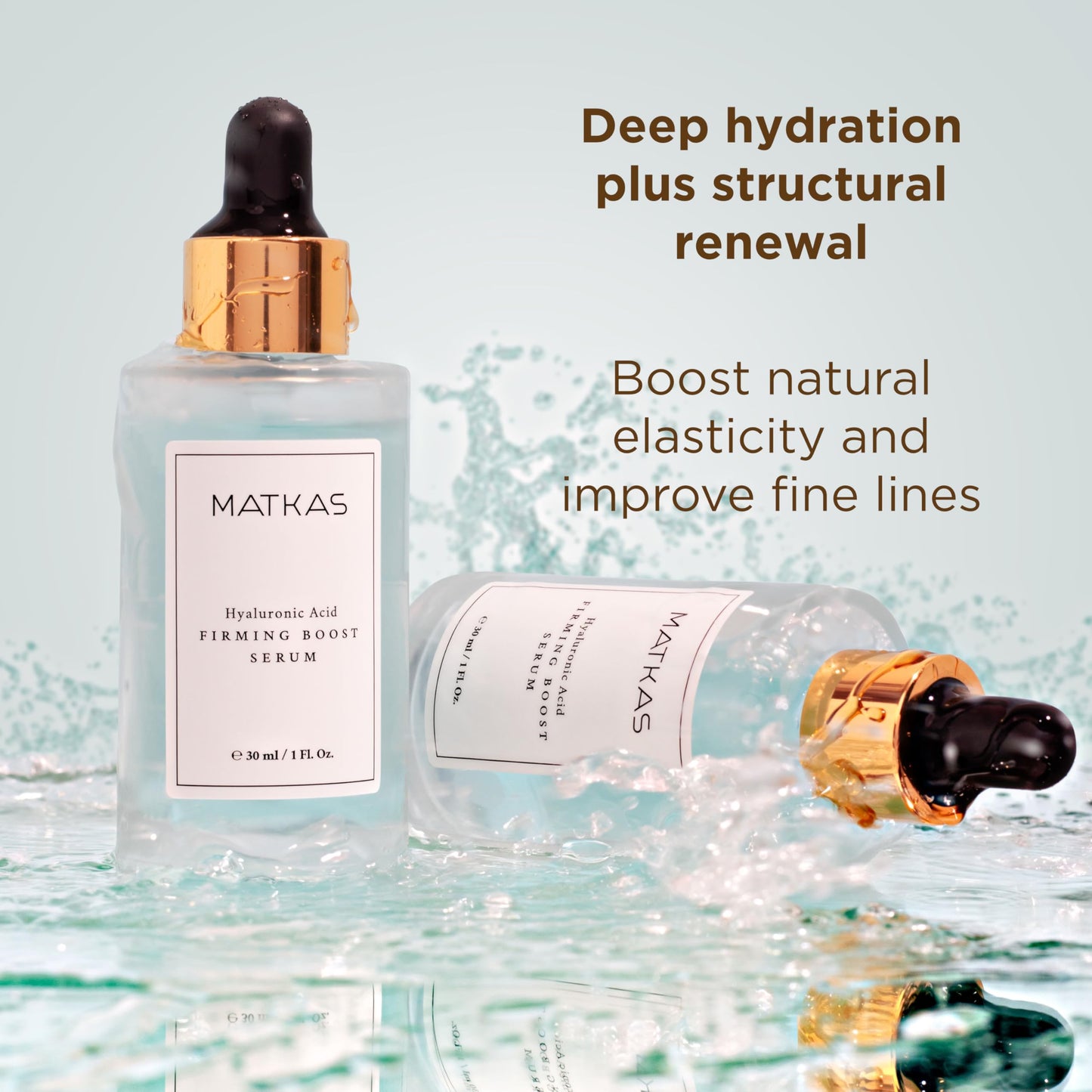 MATKAS Korean Firming Boost Hyaluronic Acid Serum for Hydration 1 Fl. Oz.