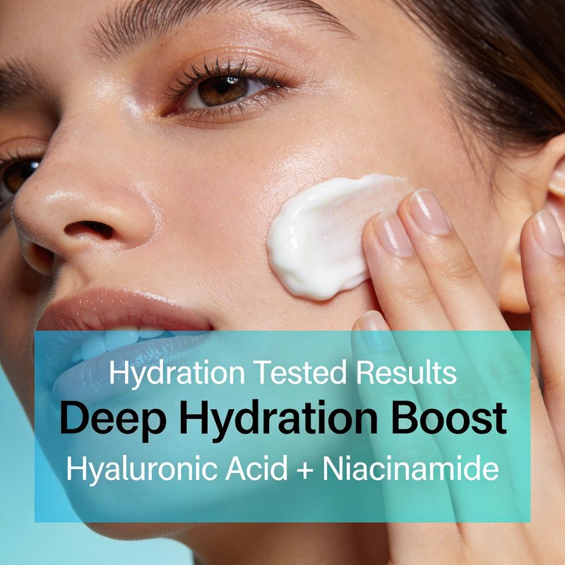 Korean Face Moisturizer with Niacinamide & Hyaluronic Acid – Lightweight Daily Hydrating Cream for Dry, Sensitive & Oily Skin – Non-Greasy, Fast Absorbing 50ml