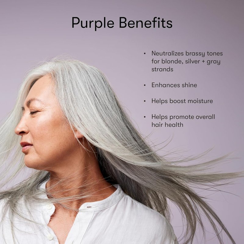 Odele Sulfate-Free Purple Shampoo & Conditioner Set - Neutralize Brassy Tones in Blonde, Silver & Gray Hair | 13 Fl Oz Each (2-Pack)