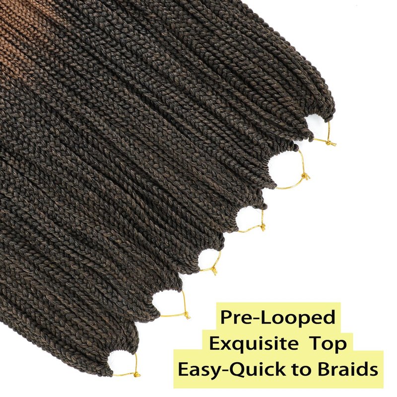 YUSSAY Crochet Box Braids 14 Inch 6 Packs 144 Strands Goddess Box Braids Crochet Hair Pre looped Crochet Hair for Black Women (14 Inch 1B)