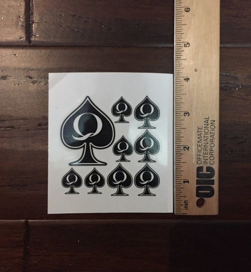 39 Piece Quees of Spades BBC Only Temporary Tattoo Set - 6 Sheets