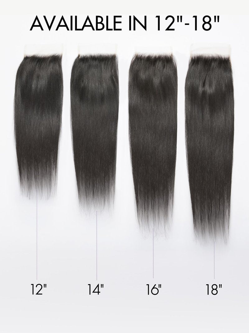 LUVME HAIR Lace Closure 16" 5X5 Straight Human Hair