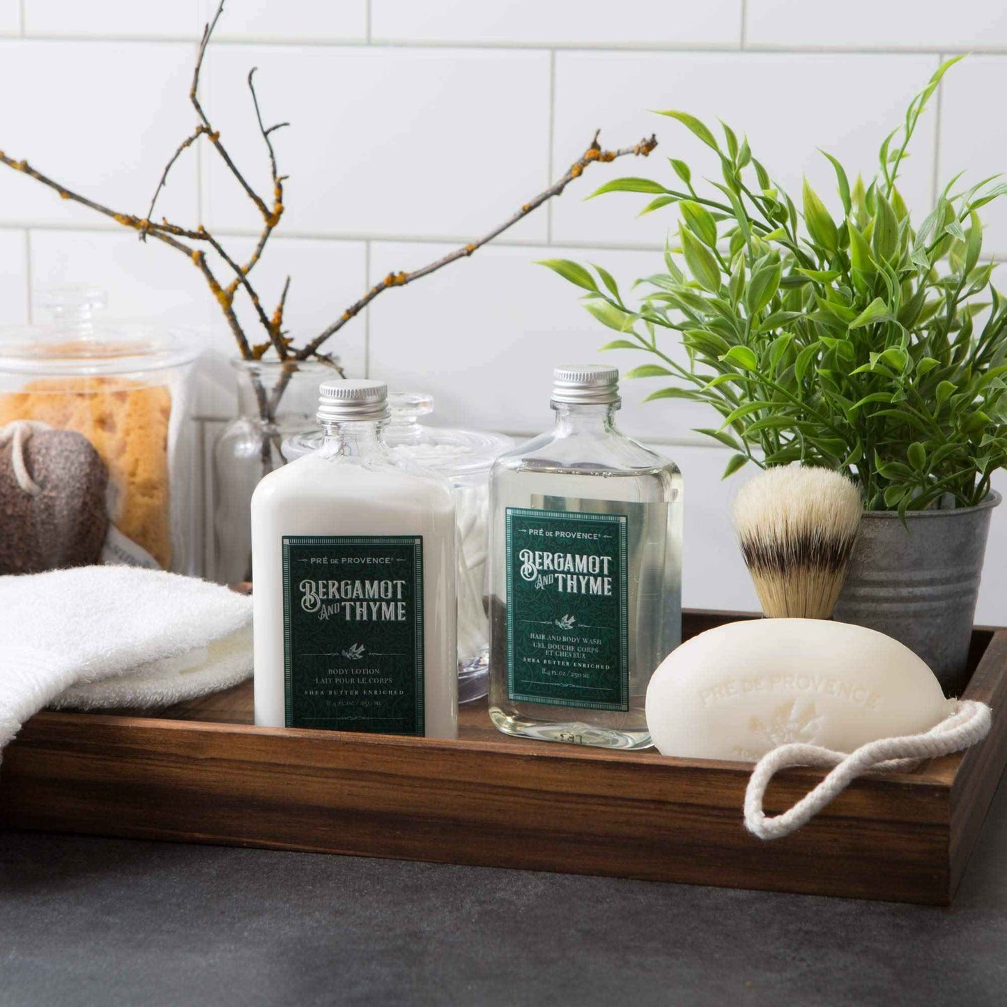 Pre de Provence Bergamot & Thyme Men's Fragrance Collection, Hair & Body Wash, 250 ML