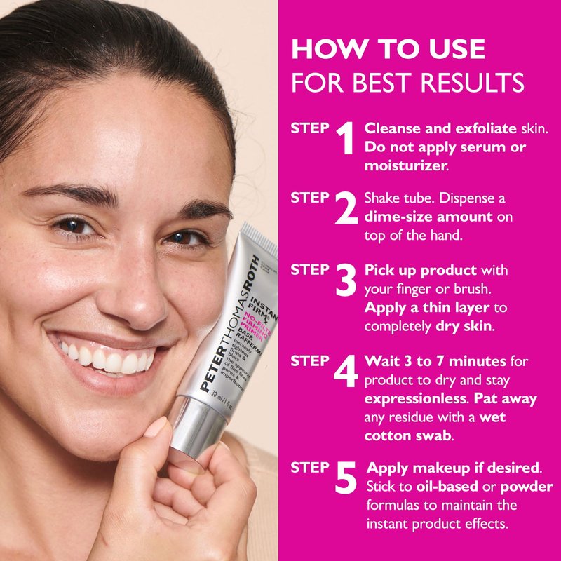 Peter Thomas Roth | Instant FIRMx® No-Filter Primer, Instant Skin Tightener, Skin Firmer, Makeup Primer For Face, Blurring Face Primer
