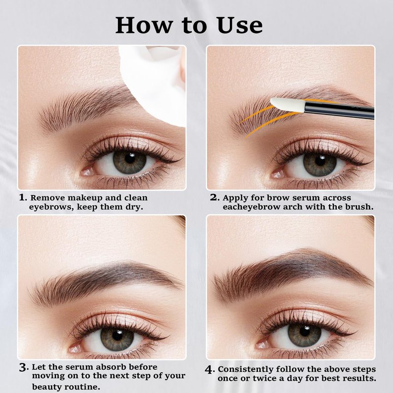 Lanonano Eyebrow Serum, Fuller & Longer Looking Eyebrow Growth Serum, Advanced Eyebrow Enhancement