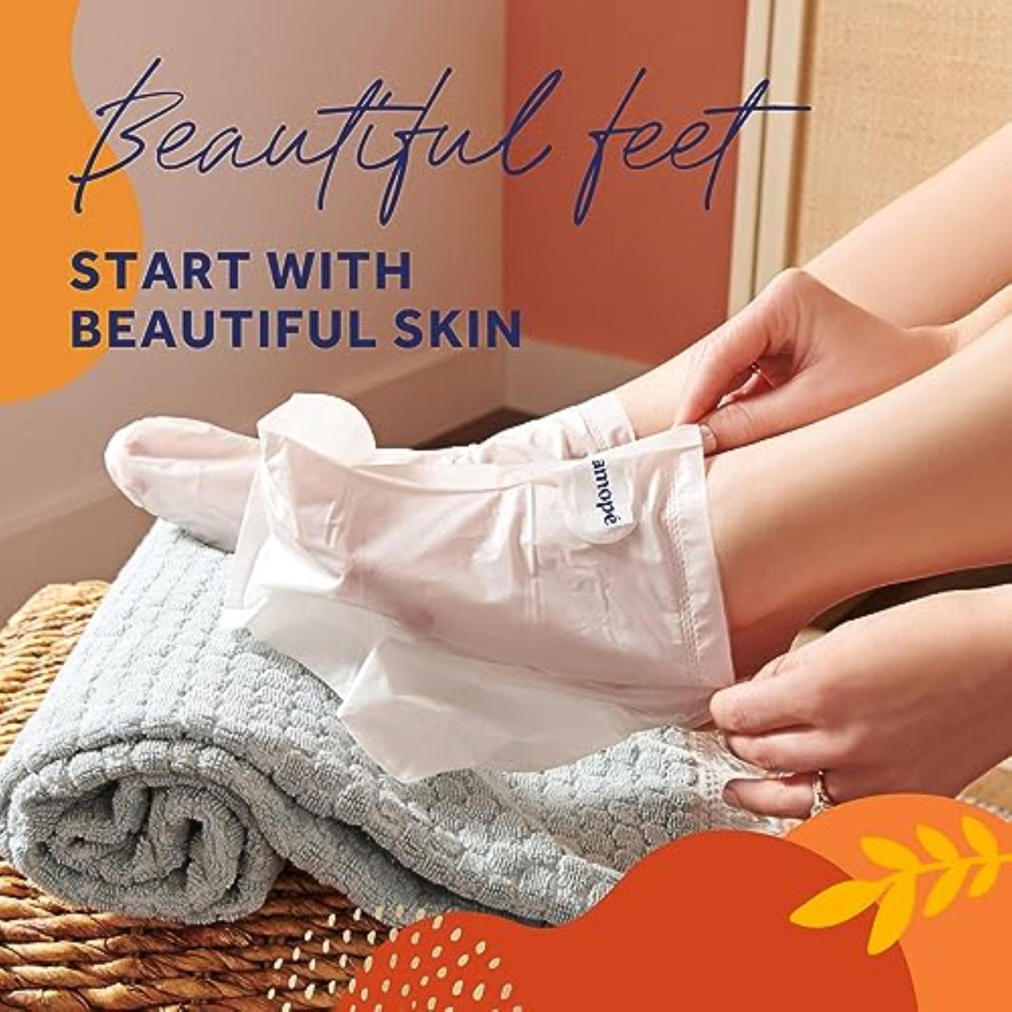 Amopé Pedicure Value Kit, Spa Pampering Pack, Self-Care & Relaxation Gift, contains Pedi Perfect Electric Callus Remover Foot File, 2 Macadamia Oil PediMask Foot Masks, 2 Roller Heads – 4 pieces
