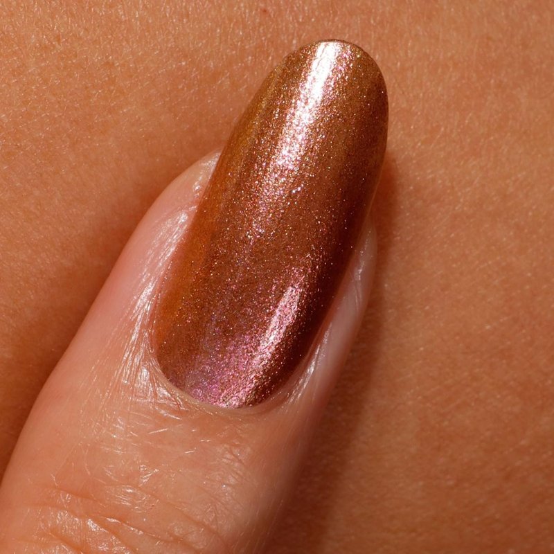 LONDONTOWN Shimmer Nail Highlighter - Iridescent Copper Rose Gold Nail Polish | Vegan & Cruelty-Free, 0.40 fl oz