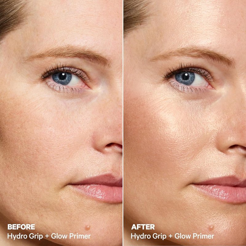 Hydro Grip + Glow Primer | Illuminating Face Primer with Hyaluronic Acid - 1 oz, Silicone-Free, Radiant Finish