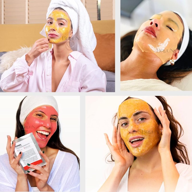 Peel-Off Jelly Mask Spa Set - 10 Premium Rubber Treatments | 24K Gold, Lavender, Kiwi & More