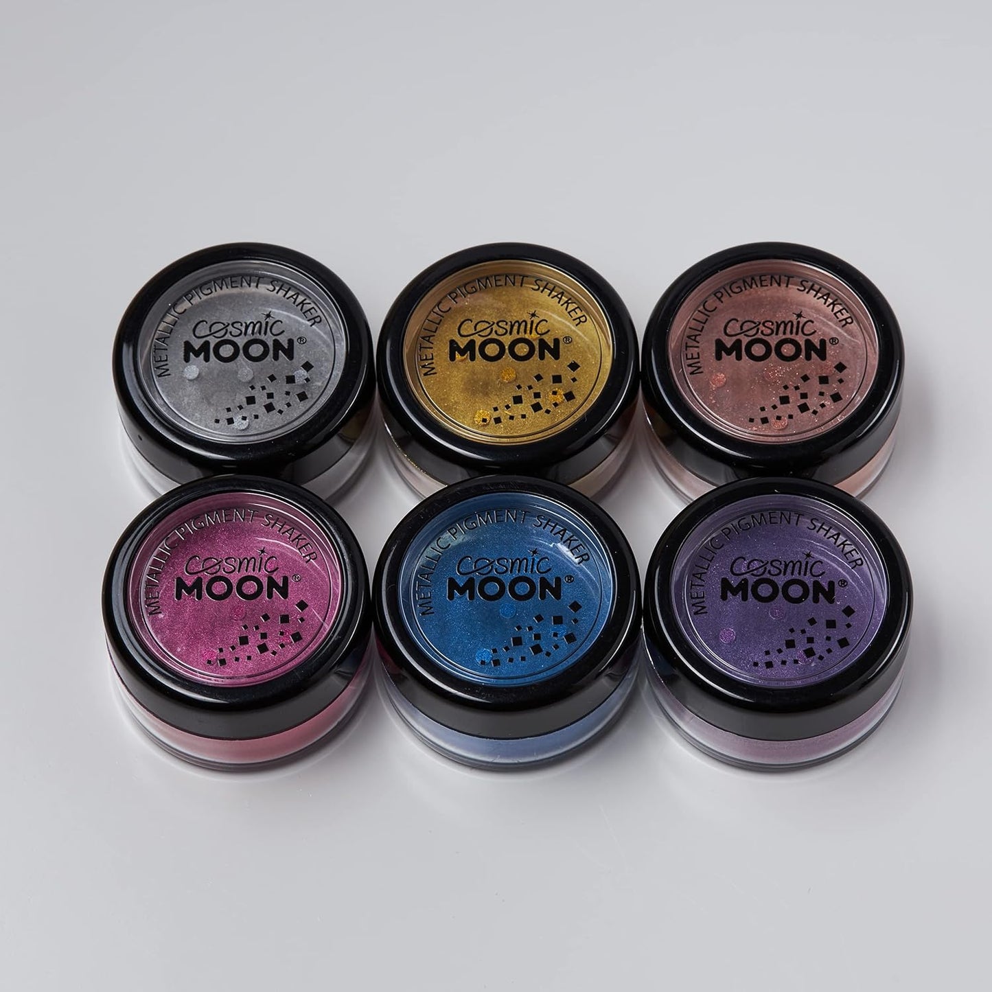 Metallic Pigment Shaker Set - Cosmic Moon Colors - 0.17oz Each | Pack of 6