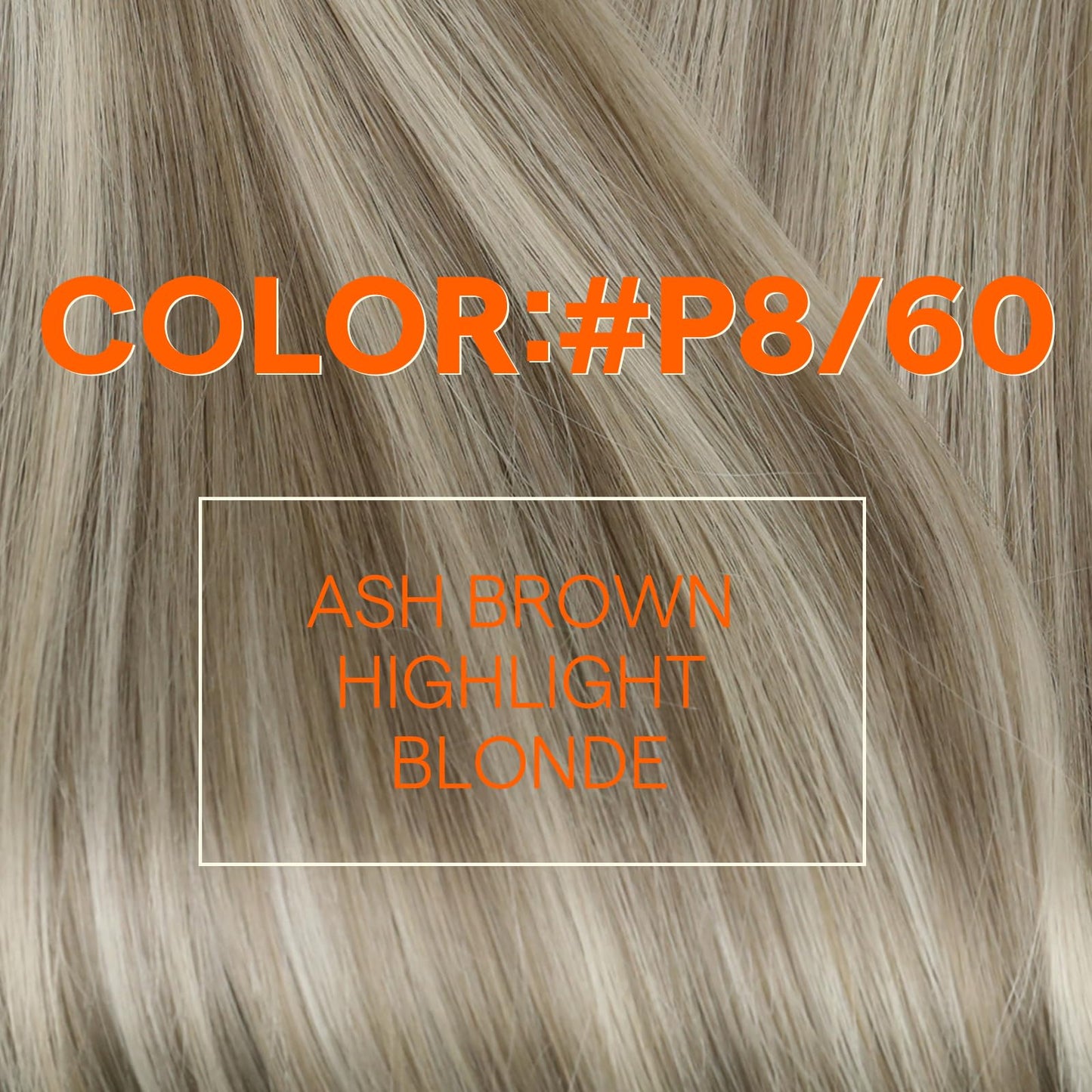 Full Shine Weft Hair Extensions 80G 12 Inch Ash Brown Blonde Remy Hair