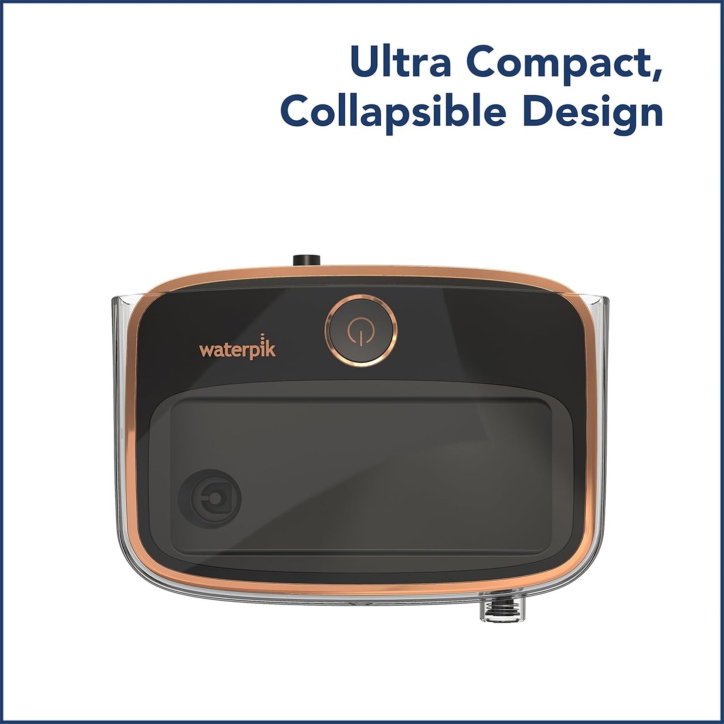 Waterpik Portable Water Flosser - Travel-Friendly Design, ADA Accepted | Black/Copper WF-04