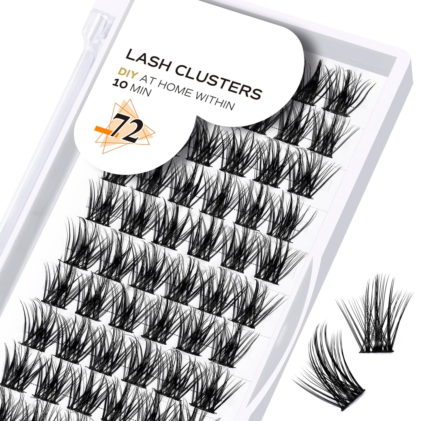 DIY Lash Extension Kit 280pcs Individual Lashes Cluster D Curl Eyelash Extension Kit Lash Clusters with Lash Bond and Seal and Lash Applicator Tool for Self Application (KIT,40D+50D-0.07C-9-16MIX)
