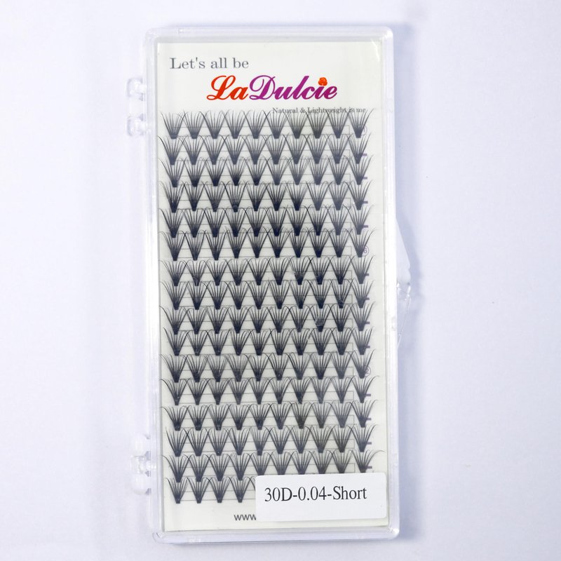 LaDulcie Lash Cluster D Curl Lashes Individual 160 False Eyelash Clusters. Size: S(10mm); M(12mm); L(14mm); XL(15mm); XXL(16mm); XXXL(17mm). Separate home eyelash extension set (30D 0.04-D, M)