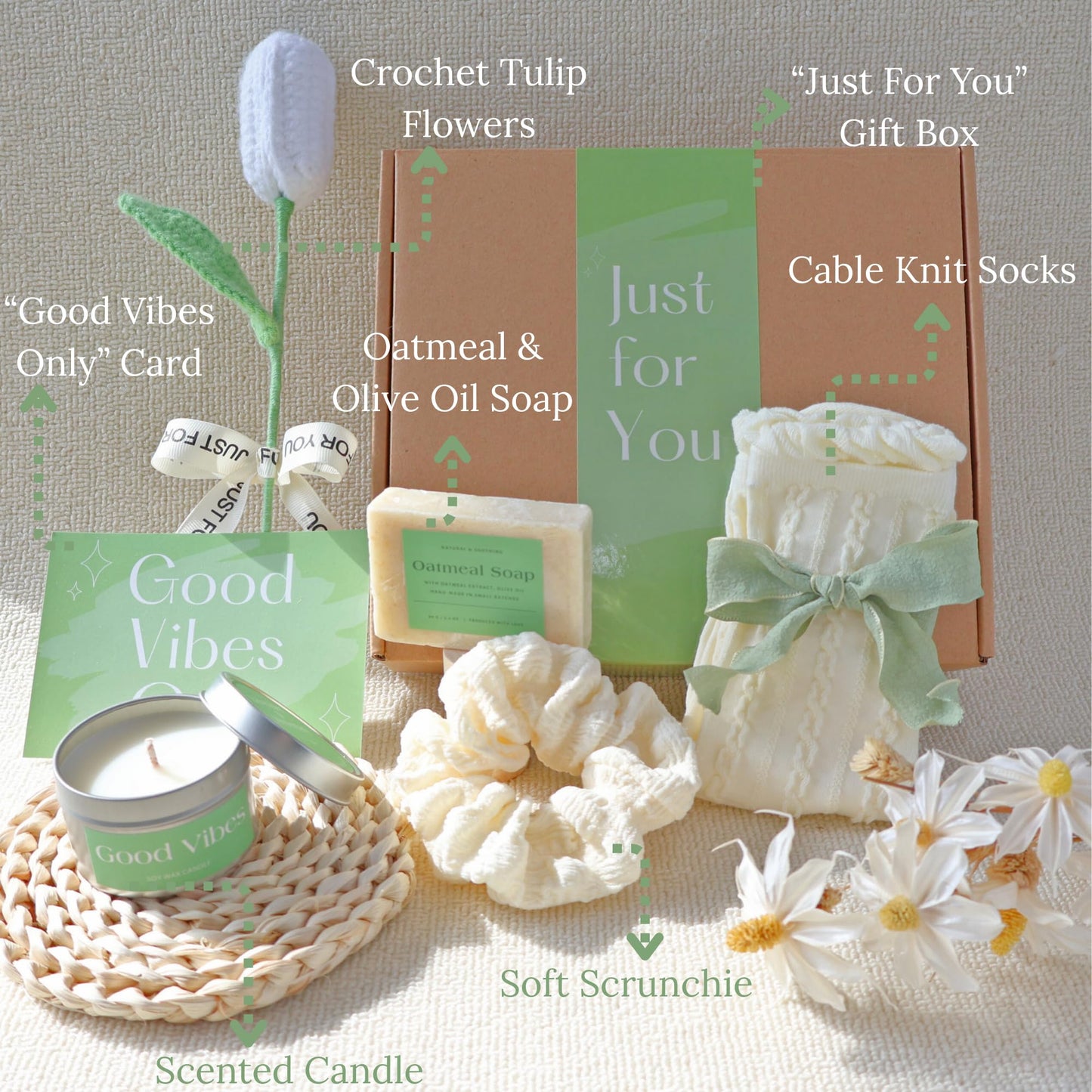 Self Care Gifts for Women – Best Friend Gift, Teen Girl Sister Gifts, Thinking of You, Get Well Soon Care Package, Spa Kit, Relaxation Gift Box, Feel Better Gift, Women’s Pampering Gift