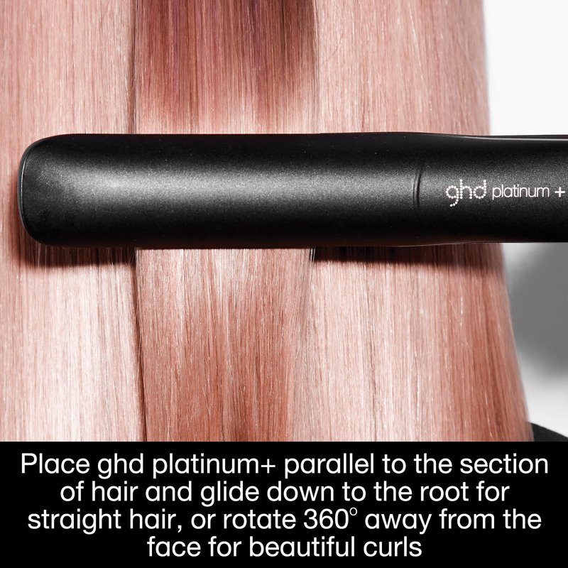 ghd Platinum+ Styler ― 1" Flat Iron Hair Straightener, Professional Ceramic Hair Styling Tool for Stronger Hair, More Shine, & More Color Protection - Black