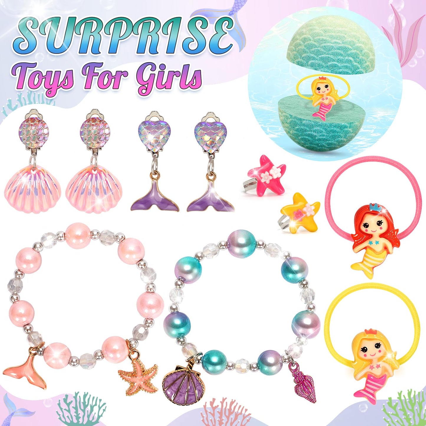 item_name - 8 Packs Mermaid Bath Bombs for Kids Girls, Bubble Bath Bomb Kit with Surprise Toys Inside, Bath Toys for Kids Aged 3+, Ideal Gifts Stocking Stuffers for Girls 3 4 5 6
