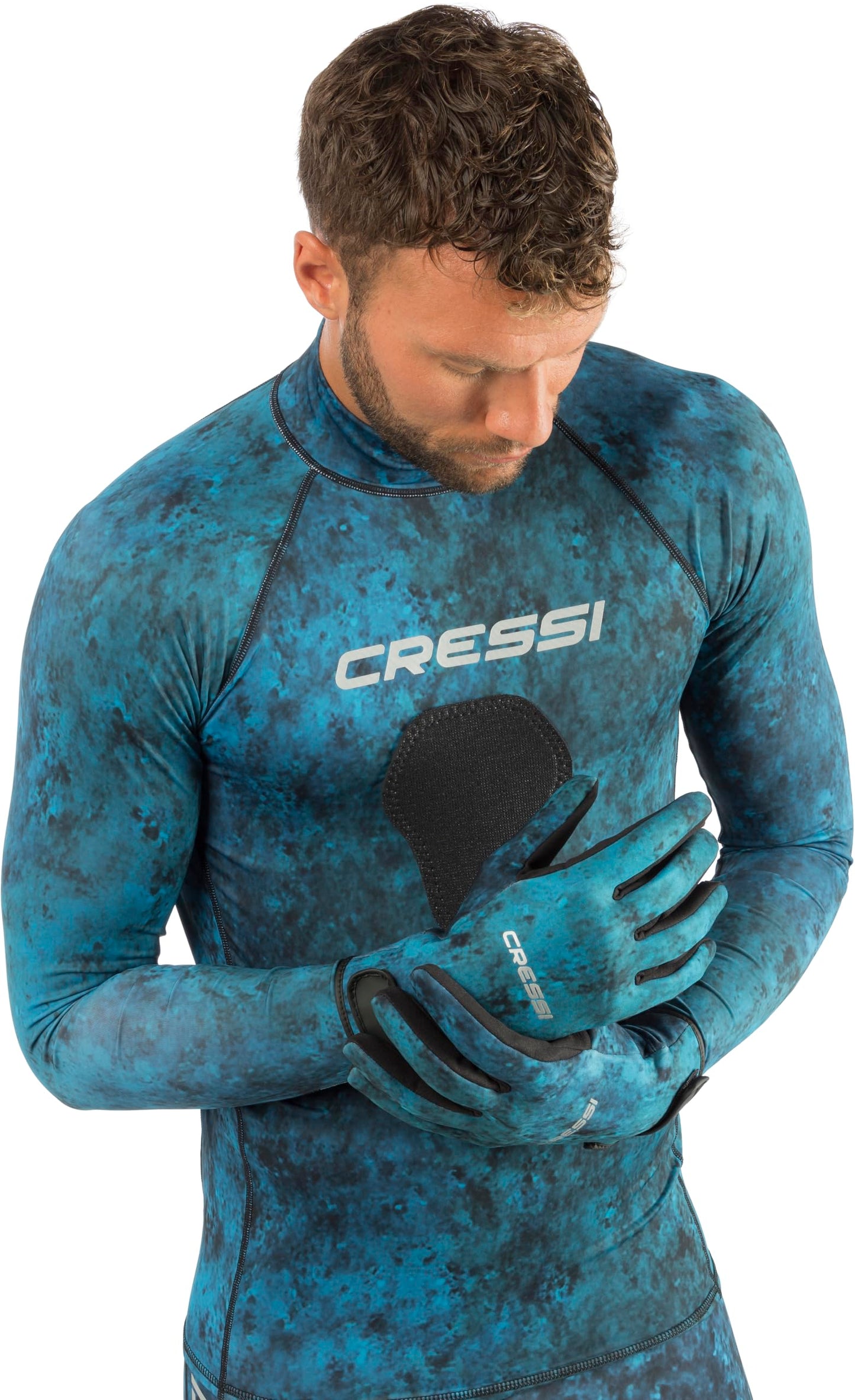 Cressi Tropical 2mm gloves, blue hunter, XL