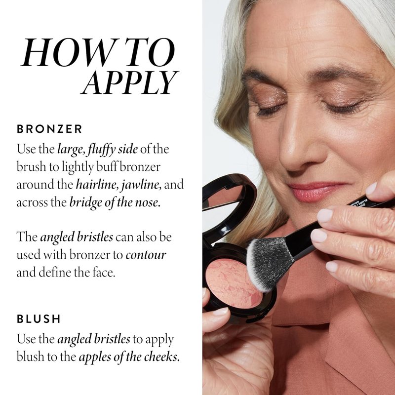 Laura Geller Dual-Ended Blush & Bronzer Brush - Retractable Airbrush Kabuki